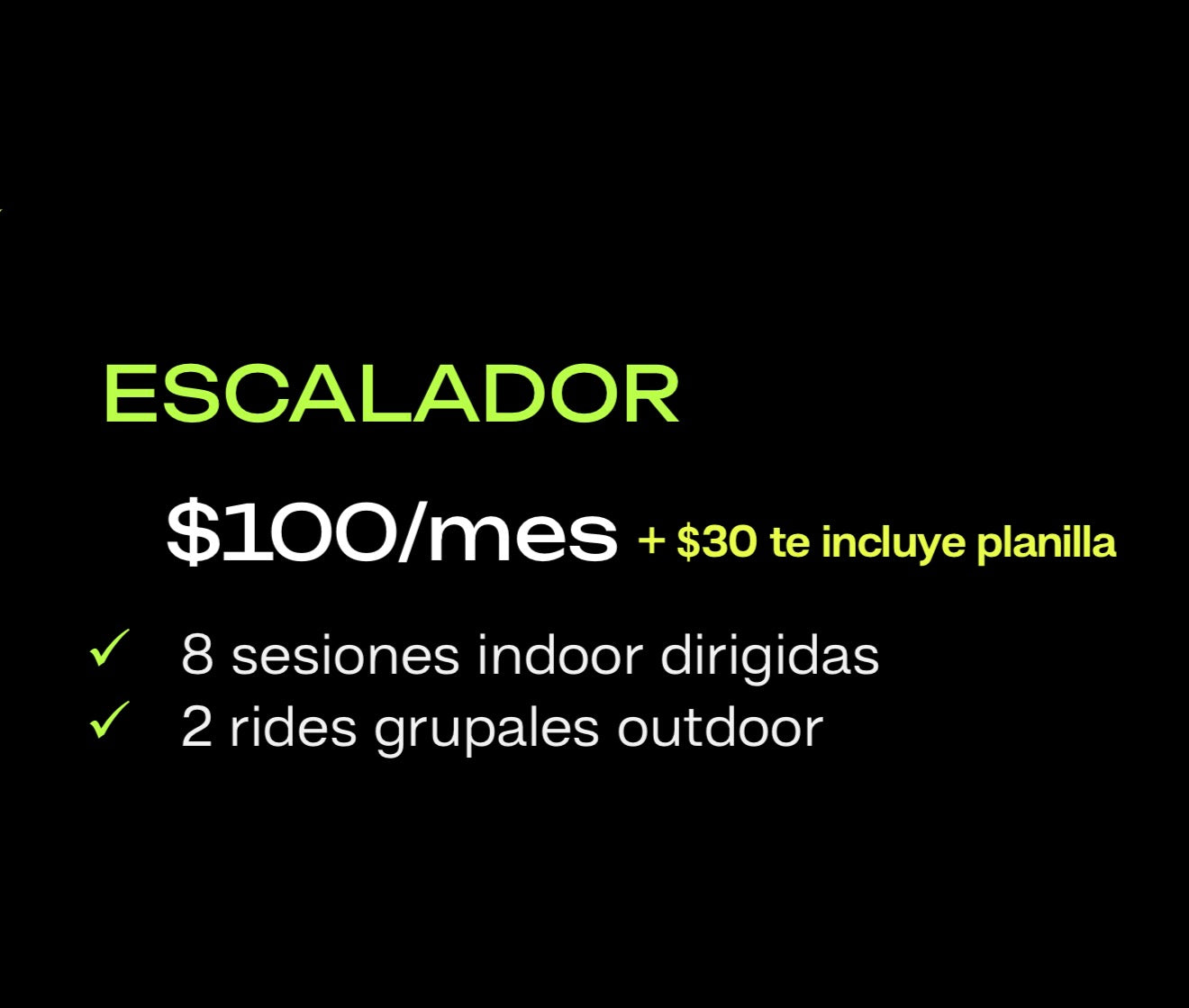 Membresía: Escalador